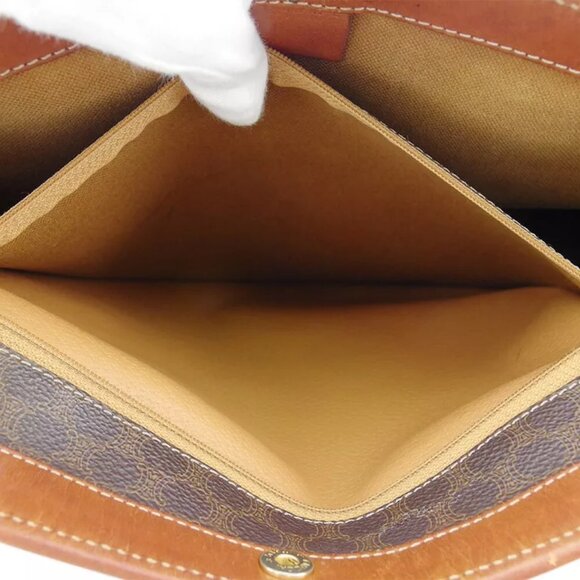 CELINE tote bag macadam beige PVC ?~ leather Authentic - Picture 6 of 9